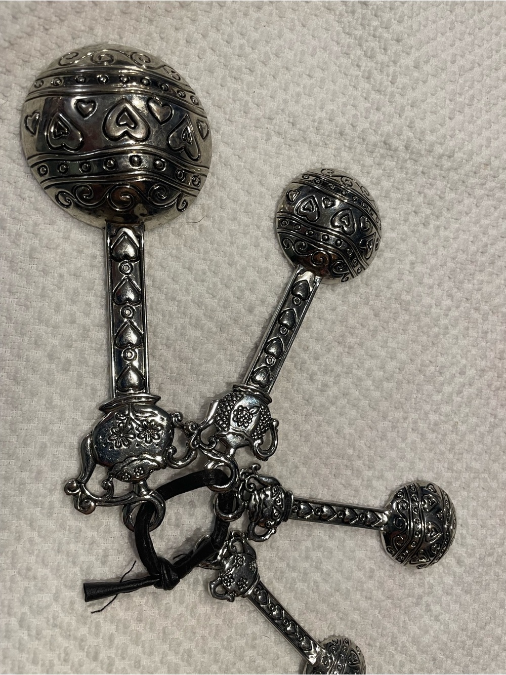 Source Unknown Silver-Tone Decorative Nesting Measuring Spoons - Picture 10 of 16